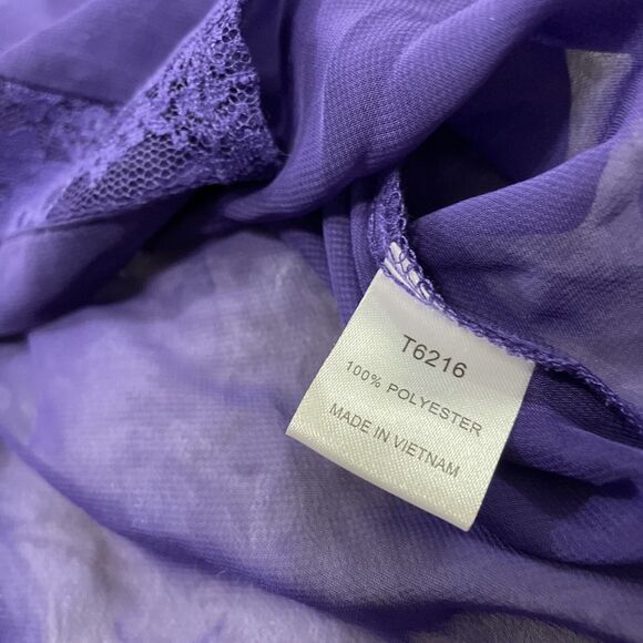 FREE CULTURE Sheer lace Top Button Up Shirt Women L Fairy Boho Whimsy Romantic - Picture 14 of 16